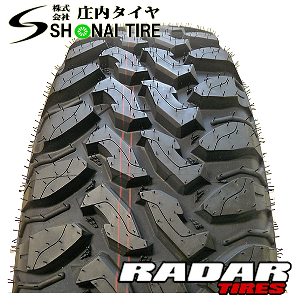 新品マッドタイヤ RADAR RENEGADE R7 M/T 4本 33×12.50R18 LT ホワイトレター