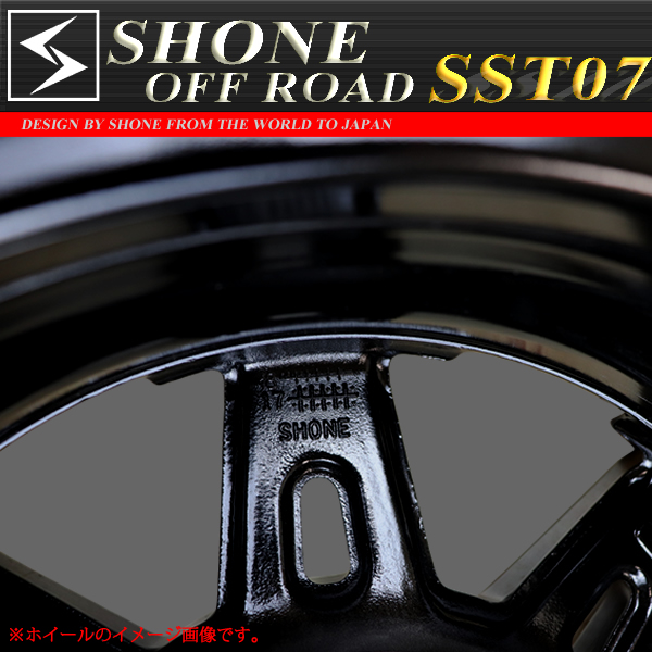 ◆SH227◆新品4本◆SHONE OFF-ROAD SST07 CLEAR BLACK◆16×5.5J◆139.7mm 5穴 ET+20 ジムニー